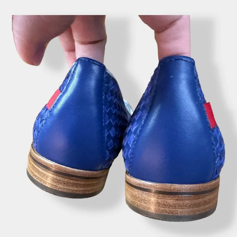Marc Joseph New‎ York Leather Columbus Flats in Blue size 7.5